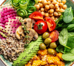 Healthy bowl in one of the best healthy restaurants in Toronto