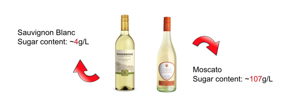 Sugar Content in White Wine Infographic JM Nutrition